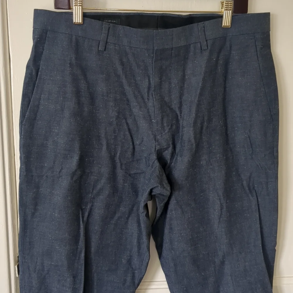 J‎ Crew Ludlow Slim Cotton Pants Size 34 Blue 35X32